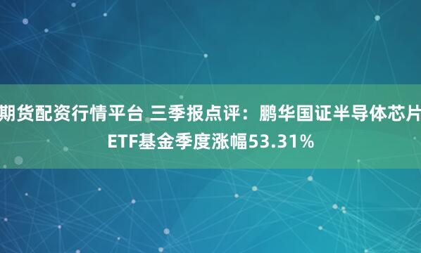 期货配资行情平台 三季报点评：鹏华国证半导体芯片ETF基金季度涨幅53.31%