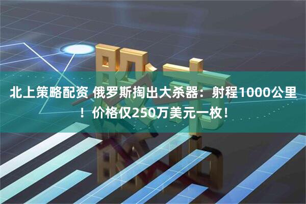 北上策略配资 俄罗斯掏出大杀器：射程1000公里！价格仅250万美元一枚！